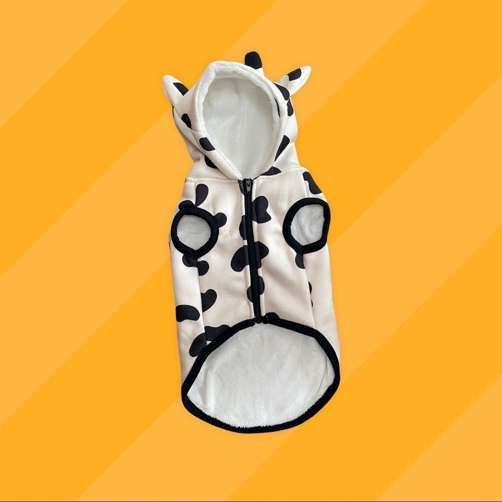 HP 🎉 Cow Pattern Pet Jacket SIZE L - Picture 7 of 8